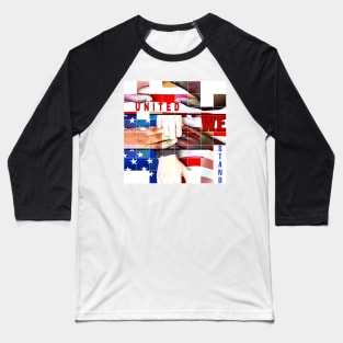 American Independence Day United We Stand Baseball T-Shirt